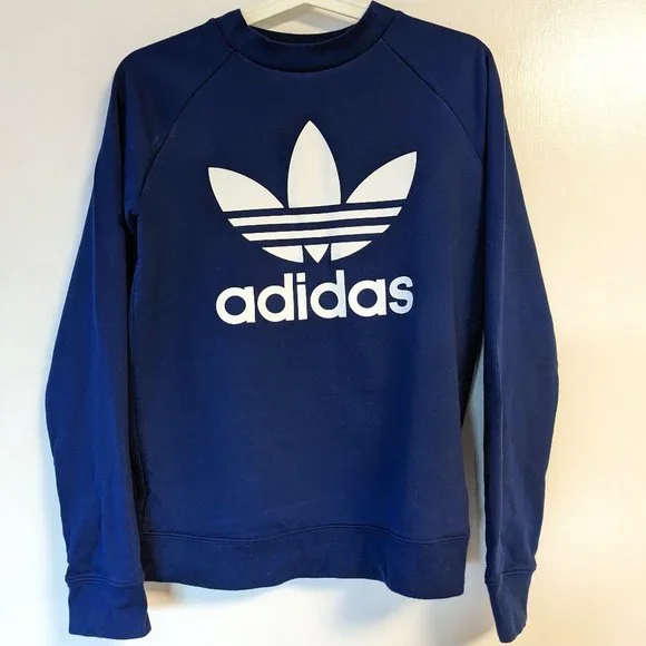 Crewneck Sweatshirt Adidas Navy Sweatshirt Womens Adidas Originals